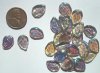 25 14mm Black Diamond AB Leaf Beads